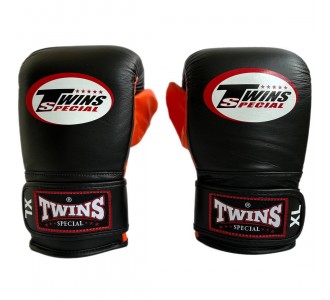 Тренировочные снарядные перчатки Twins Special (TBGL-3F 2T black/orange)